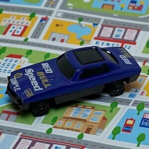 Vintage "RED BULL Speed" #18 SIMPLE Blue Die-Cast Racing Car Collectible Toy